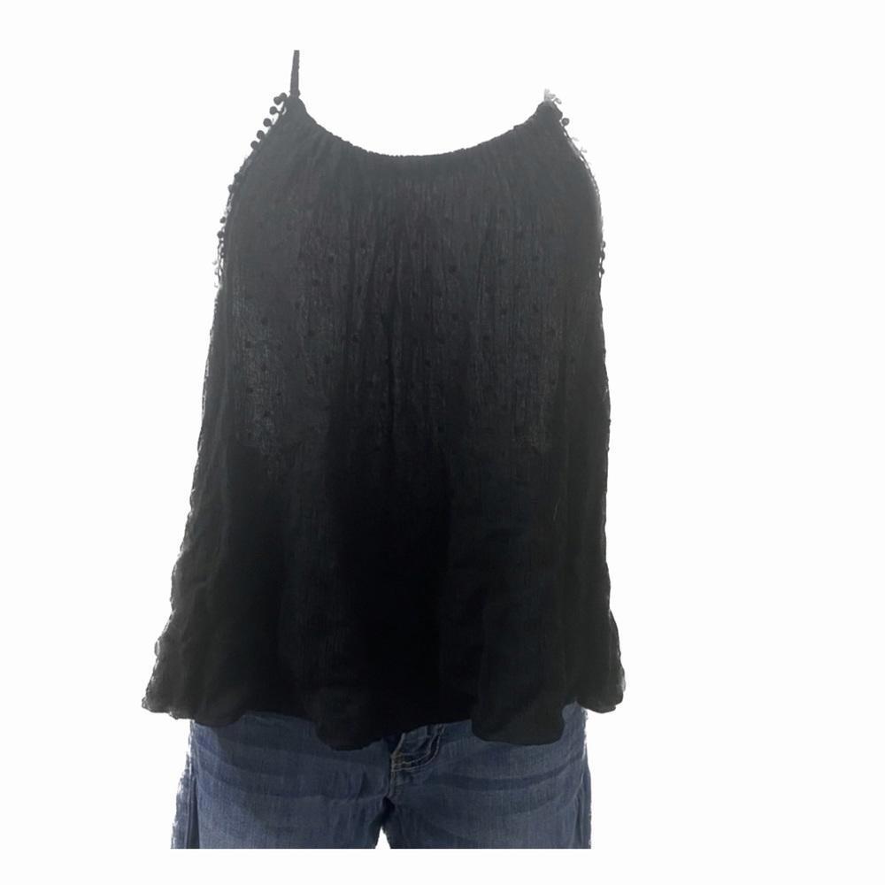 Ambiance Halter Top Black - Size Large